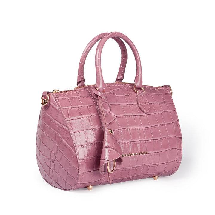 Roberta Gandolfi Nicole Cocco bowling in pelle lucida stampa cocco con tracolla staccabile e regolabile Online