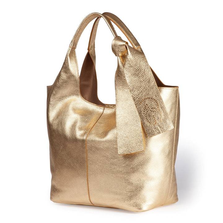 Roberta Gandolfi Maia Tote borsa hobo in pelle martellata Sconto