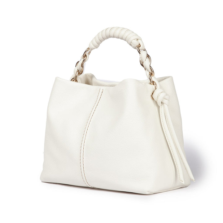 Roberta Gandolfi Amina small borsa a mano in pelle con manico tubolare fasciato e tracolla staccabile Spedizione Gratuita