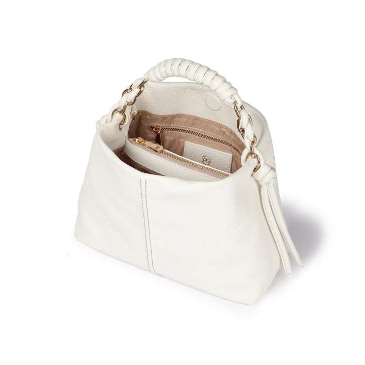 Roberta Gandolfi Amina small borsa a mano in pelle con manico tubolare fasciato e tracolla staccabile Spedizione Gratuita