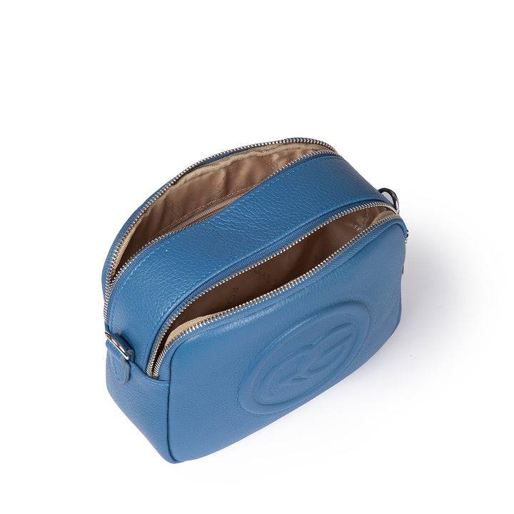 Roberta Gandolfi Roberta Pelle camera e crossbody in pelle con doppio scomparto e tracolla staccabile Consegna Veloce