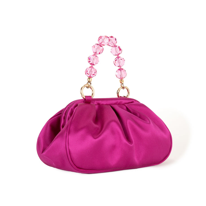 Roberta Gandolfi Sirenetta Puffy mini bag in raso di seta e manico gioiello Outlet