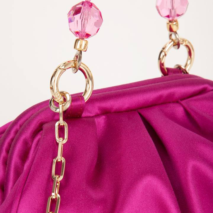 Roberta Gandolfi Sirenetta Puffy mini bag in raso di seta e manico gioiello Outlet