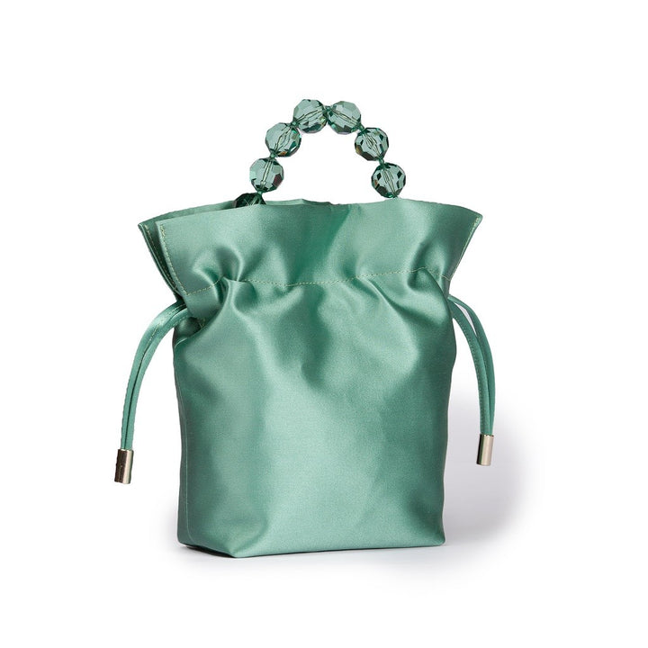 Roberta Gandolfi Sirenetta Tulip mini secchiello in raso di seta e manico gioiello Negozio