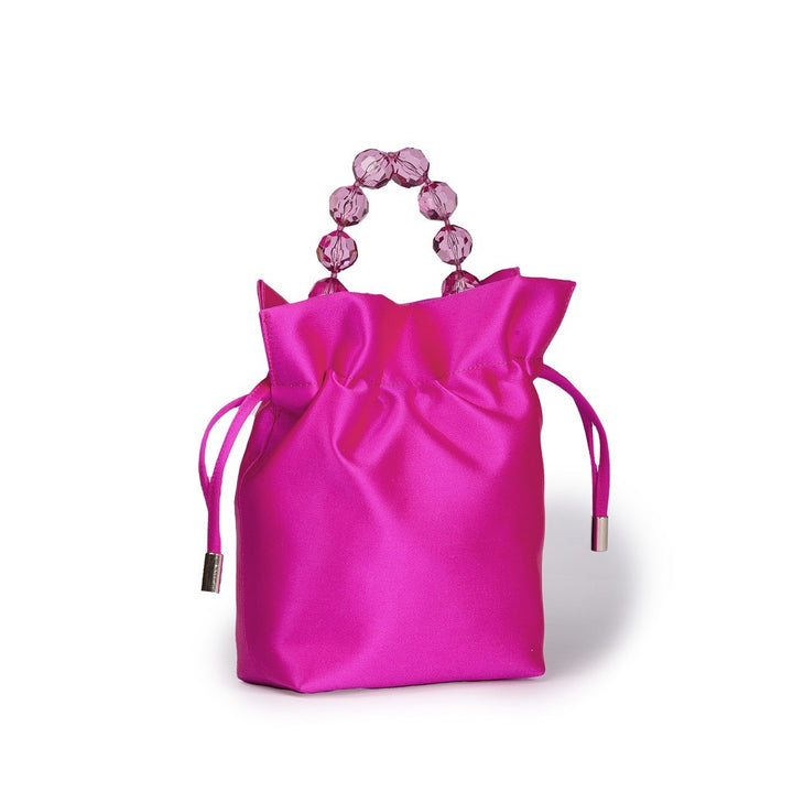 Roberta Gandolfi Sirenetta Tulip mini secchiello in raso di seta e manico gioiello In Saldo
