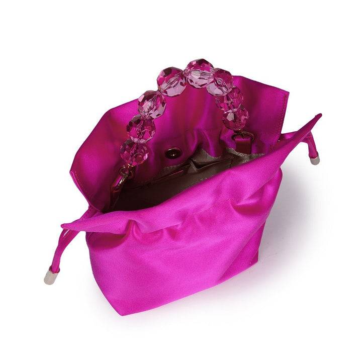 Roberta Gandolfi Sirenetta Tulip mini secchiello in raso di seta e manico gioiello In Saldo