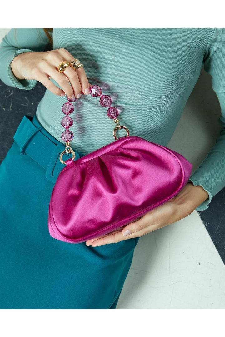 Roberta Gandolfi Sirenetta Puffy mini bag in raso di seta e manico gioiello Moda