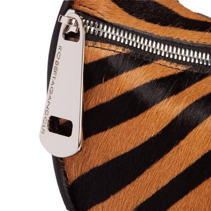 Roberta Gandolfi Bunny Pony mini bag in pony stampa animalier e finiture in pelle di vitello con tracolla staccabile Pezzi Unici