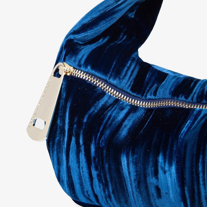 Roberta Gandolfi Bunny Velvet borsa a mano con tracolla staccabile in velluto plissè Vendita Calda