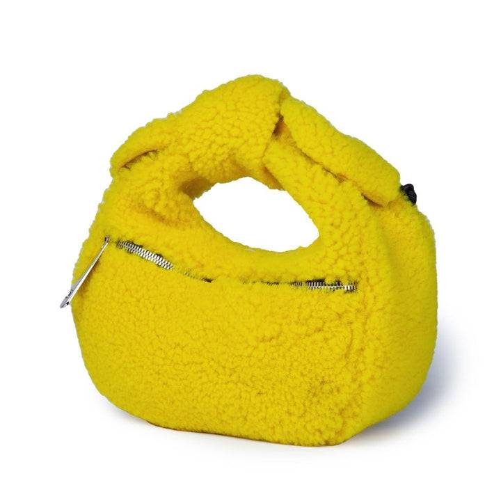 Roberta Gandolfi Bunny Teddy mini bag in shearling con tracolla in pelle staccabile Saldi Di Fabbrica