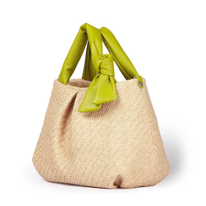 Roberta Gandolfi Matilde Handbag in rafia e pelle con tracolla staccabile Qualità Garantita