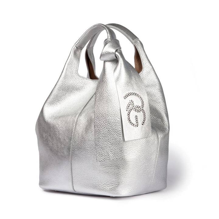 Roberta Gandolfi Maia handbag borsa a mano in pelle martellata e tracolla staccabile In Saldo