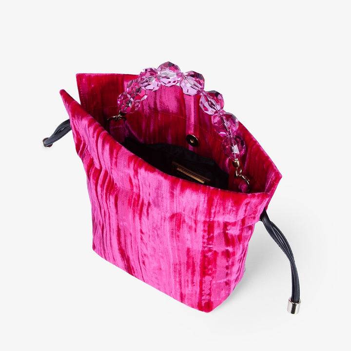 Roberta Gandolfi Sirenetta Tulip Velluto Plissè e manico gioiello Prezzo basso