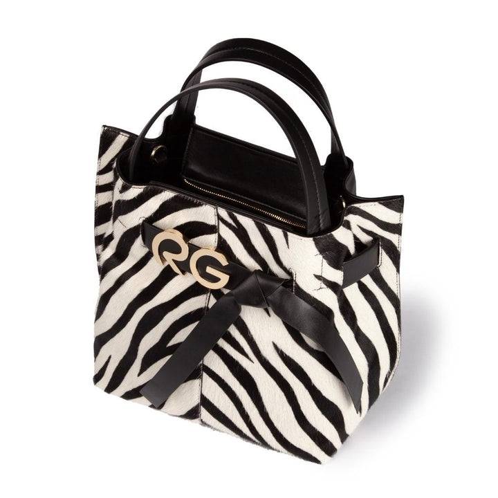 Roberta Gandolfi Dafne pony medium borsa a mano in pelle stampa animalier con tracolla staccabile Soddisfazione Garantita