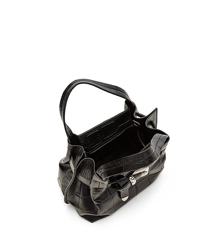 Roberta Gandolfi Martina small borsa in pitone vero con finiture in pelle di vitello Vendite Flash