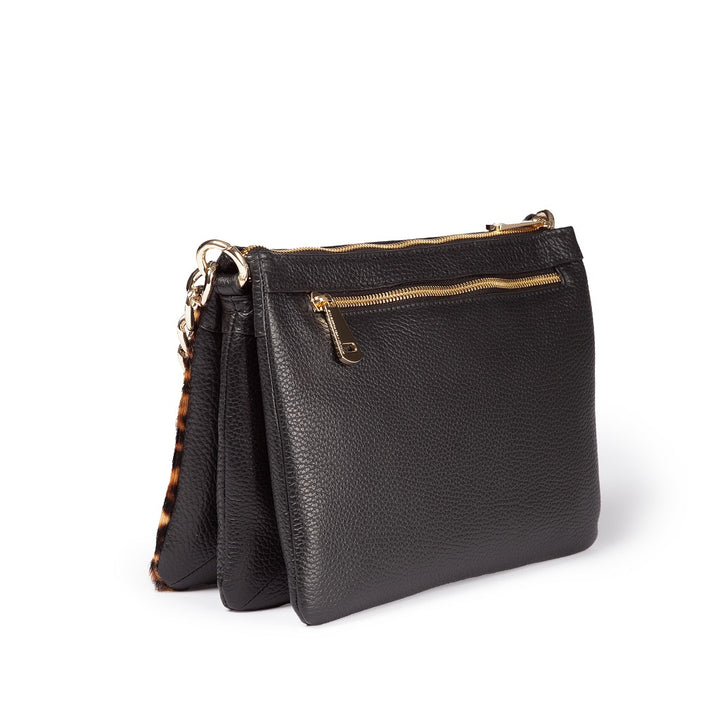 Roberta Gandolfi Alice Pony small borsa in cavallino e pelle martellata con tracolla regolabile e staccabile Moda