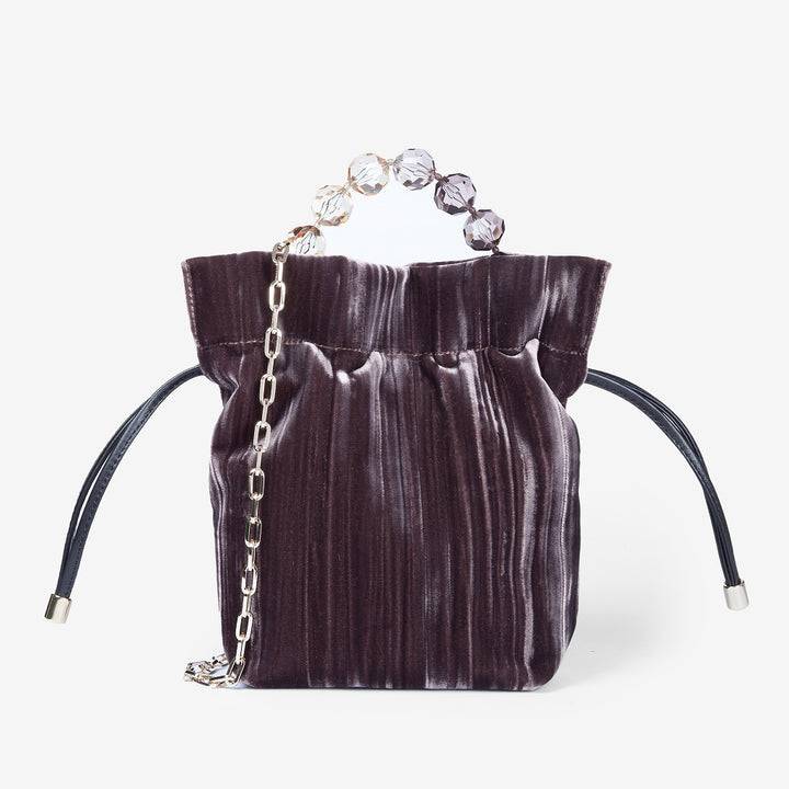 Roberta Gandolfi Sirenetta Tulip Velluto Plissè e manico gioiello