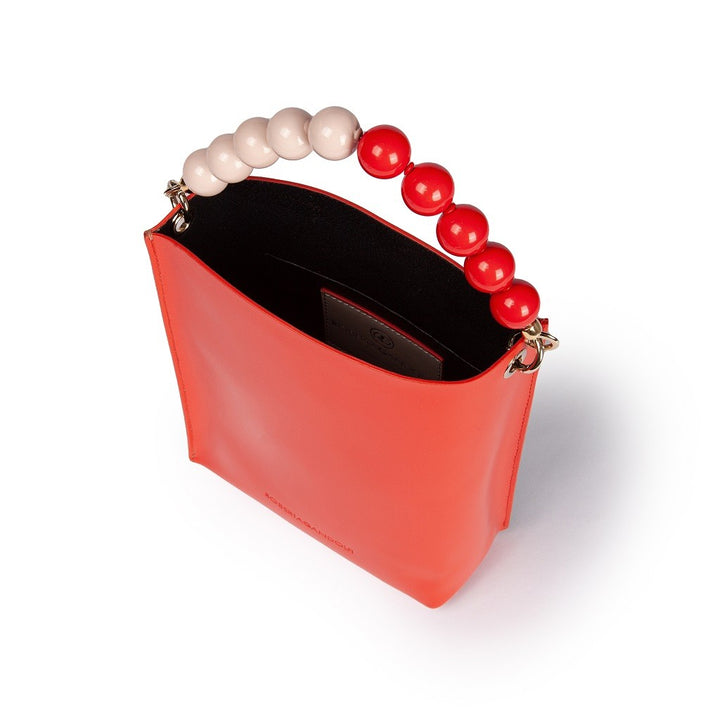 Roberta Gandolfi Zoe mini bag in pelle bicolor e manico gioiello Sostegno trimestrale