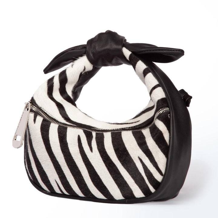 Roberta Gandolfi Bunny Pony mini bag in pony stampa animalier e finiture in pelle di vitello con tracolla staccabile Promozione