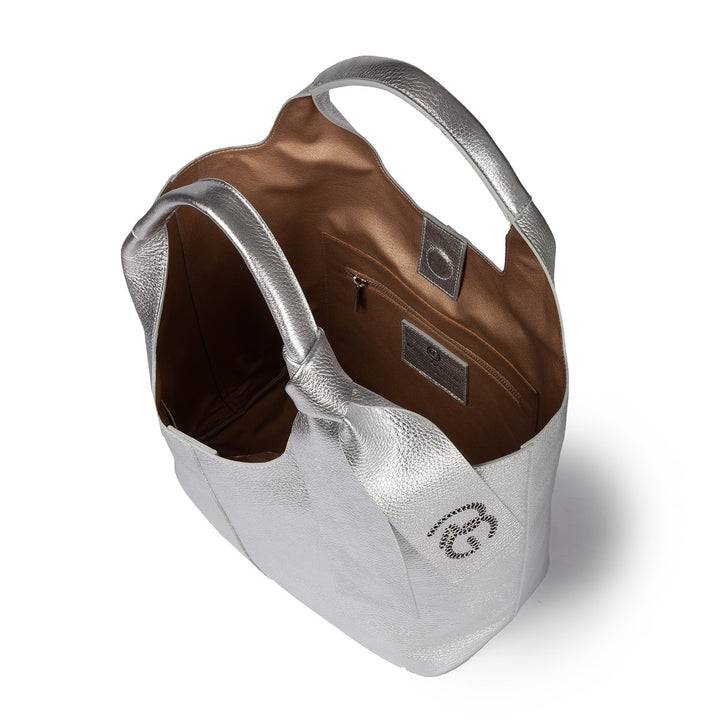 Roberta Gandolfi Maia Tote borsa hobo in pelle martellata Qualità Garantita