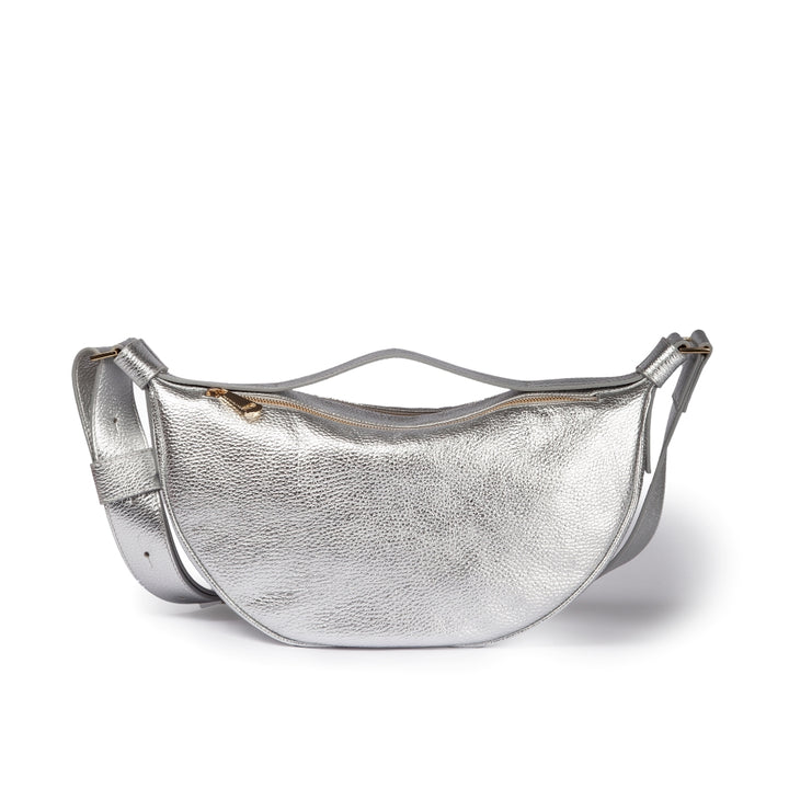 Roberta Gandolfi Micol Banana small cross body in vitello martellato metal con tracolla regolabile Outlet