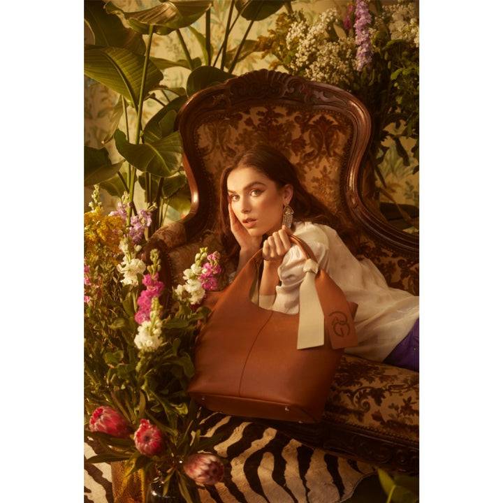 Roberta Gandolfi Maia Tote borsa hobo in pelle martellata Grandi sconti