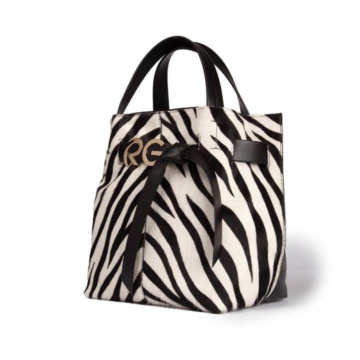Roberta Gandolfi Dafne pony medium borsa a mano in pelle stampa animalier con tracolla staccabile Prezzo di fabbrica