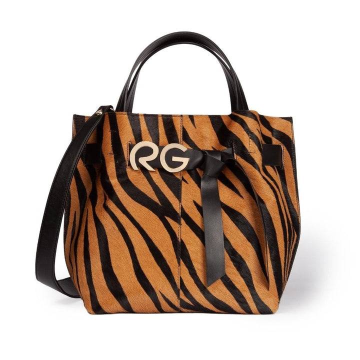 Roberta Gandolfi Dafne pony medium borsa a mano in pelle stampa animalier con tracolla staccabile Offerta speciale