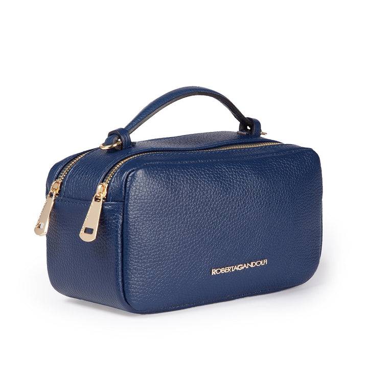 Roberta Gandolfi Brigida camera borsa in pelle con doppio scomparto e tracolla in catena dorata con spallaccio protettivo in pelle Lightning offer