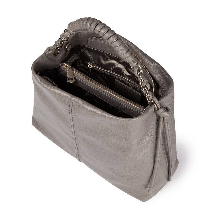 Roberta Gandolfi Amina large borsa a mano in pelle con manico tubolare fasciato e tracolla staccabile Offerta settimanale