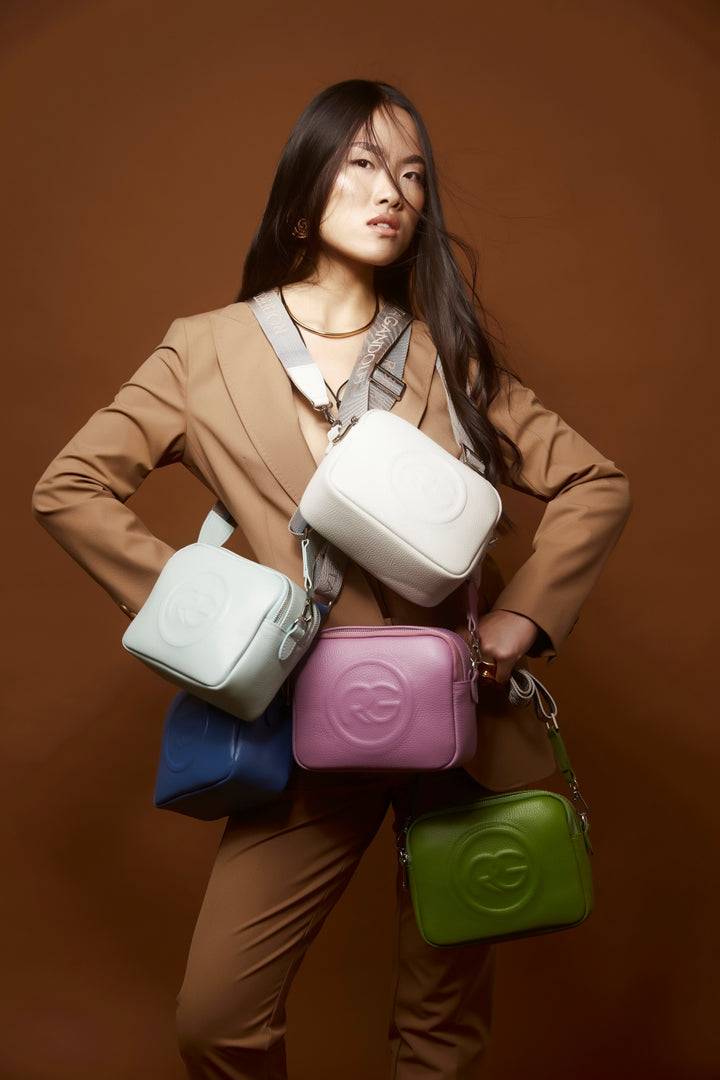 Roberta Gandolfi Roberta Pelle camera e crossbody in pelle con doppio scomparto e tracolla staccabile Fino al 50% di sconto