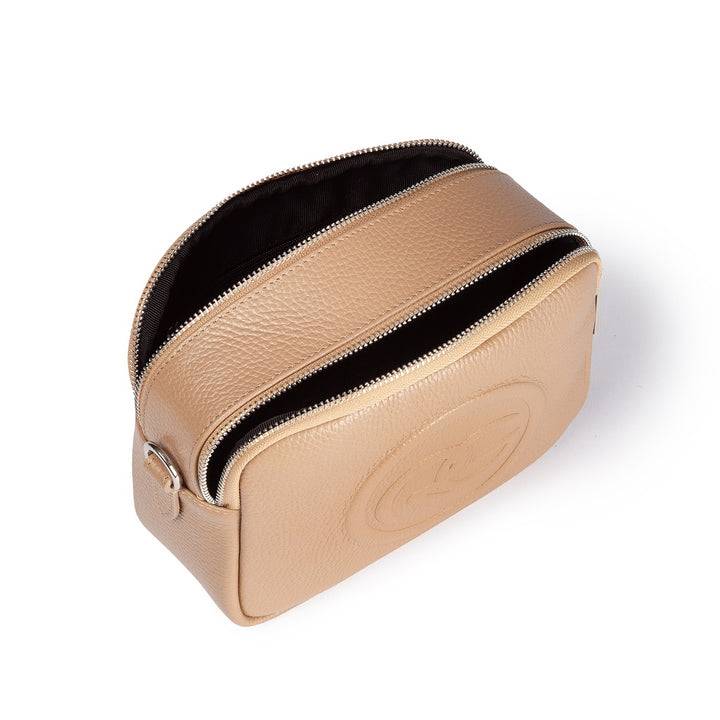 Roberta Gandolfi Roberta Pelle camera e crossbody in pelle con doppio scomparto e tracolla staccabile Fino al 50% di sconto