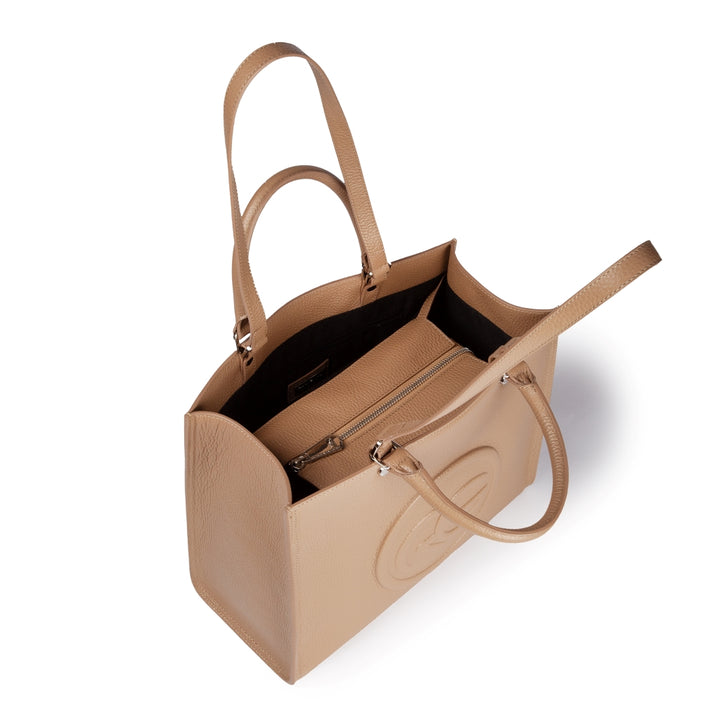 Roberta Gandolfi Roberta Pelle medium Borsa a mano in pelle con doppi spallacci per essere portata a spalla e tramezza Convenienza