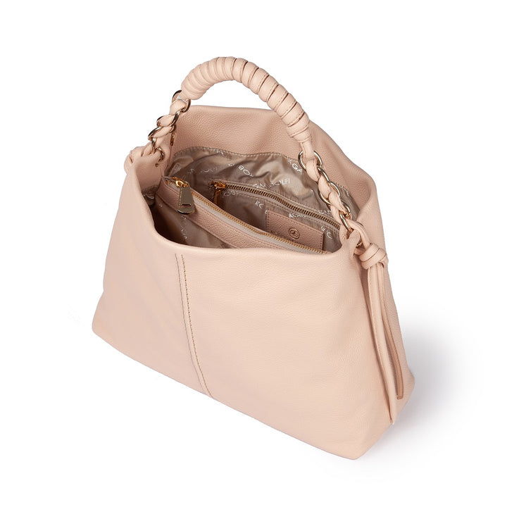 Roberta Gandolfi Amina large borsa a mano in pelle con manico tubolare fasciato e tracolla staccabile Online