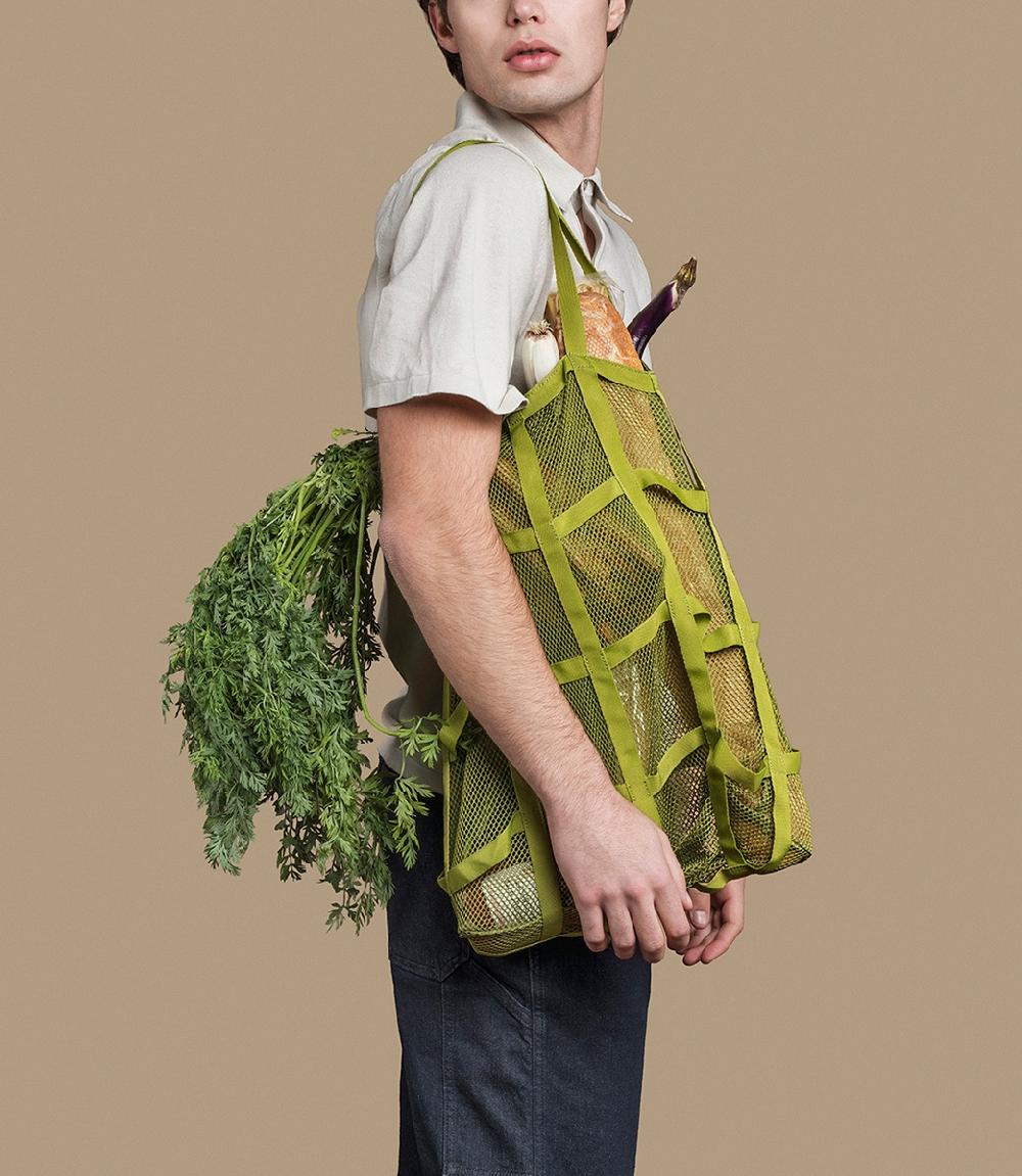 Tucano Borsa shopper pieghevole in rete ottenuta dalla plastica riciclata Nuovo