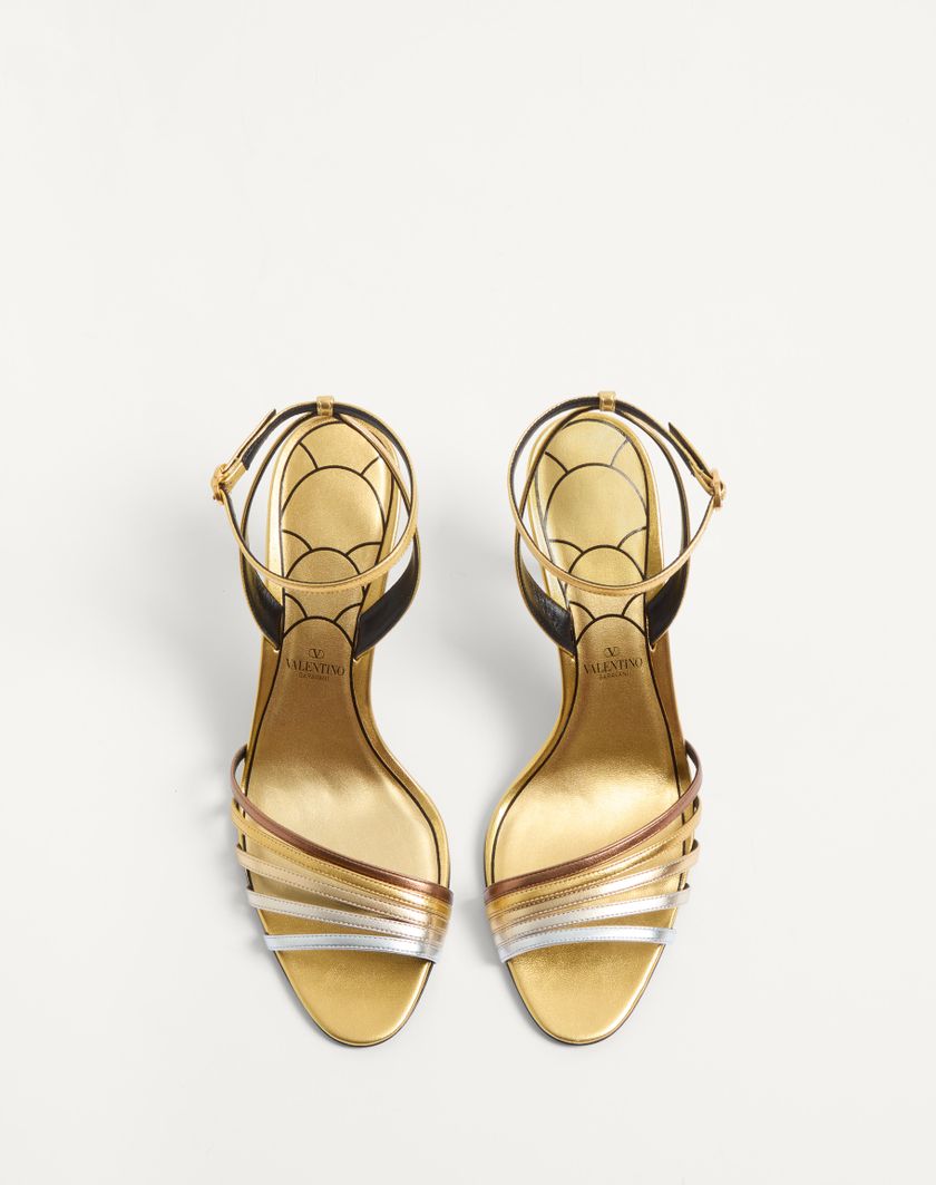 Valentino Handbags Sandalo Ladycrush In Nappa Laminata Con Cristalli 85mm per Donna in Multicolor | Valentino IT Sconti questo mese