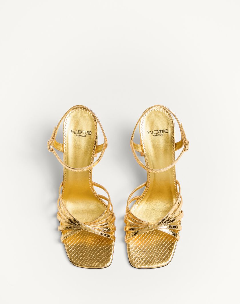 Valentino Handbags Sandalo Preshoes In Ayers Laminato Con Cristalli 90mm per Donna in Oro/crystal | Valentino IT Convenienza