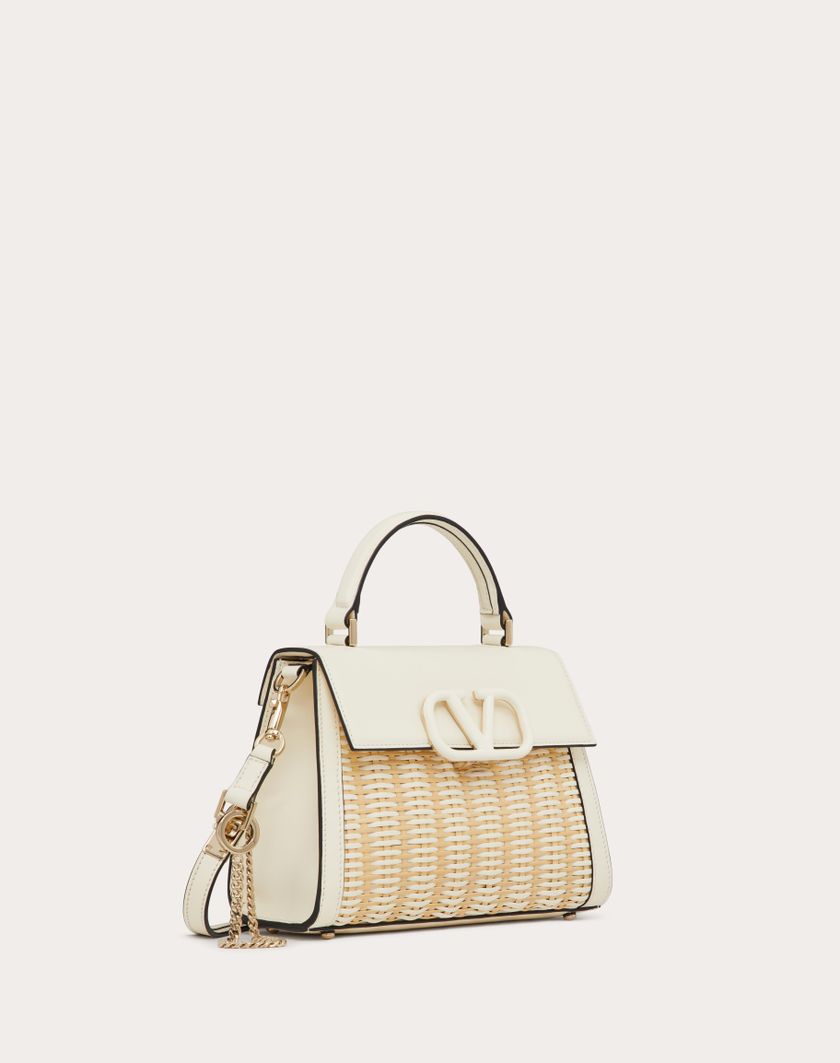 Valentino Handbags Borsa A Mano Piccola Vsling In Midollino per Donna in Naturale/avorio | Valentino IT Lightning offer