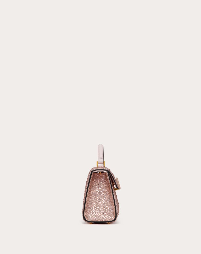 Valentino Handbags Borsa A Mano Mini Vsling Ricamata per Donna in Rose Quartz | Valentino IT Presa