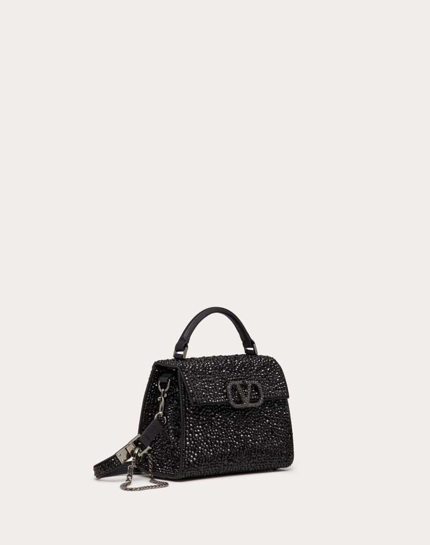 Valentino Handbags Borsa A Mano Mini Vsling Con Ricamo Sparkling per Donna in Nero | Valentino IT Sconto