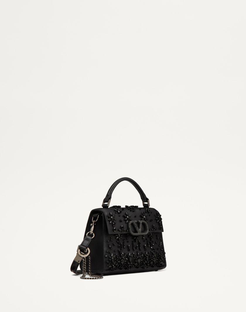 Valentino Handbags Borsa A Mano Mini Valentino Garavani Vsling Ricamata per Donna in Crystal/rose Cannelle | Valentino IT Outlet