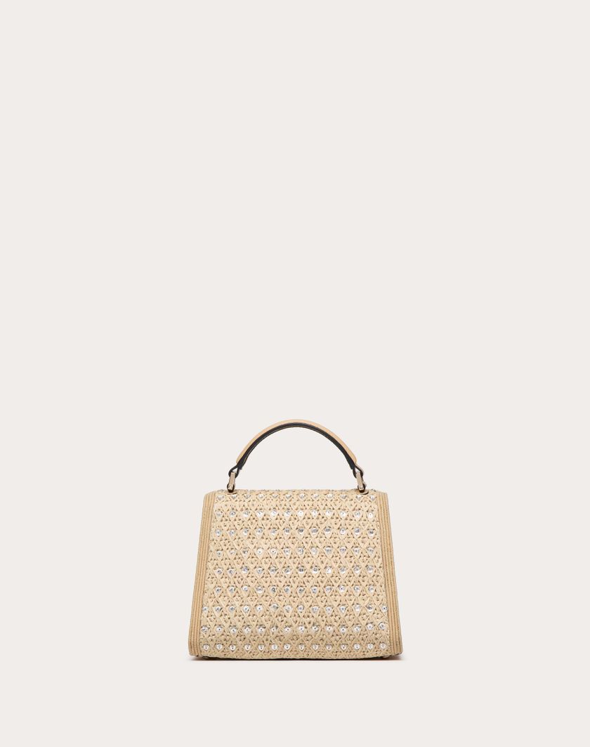 Valentino Handbags Borsa A Mano Mini Valentino Garavani Vsling Ricamata per Donna in Naturale/crystal/beige | Valentino IT In Vendita