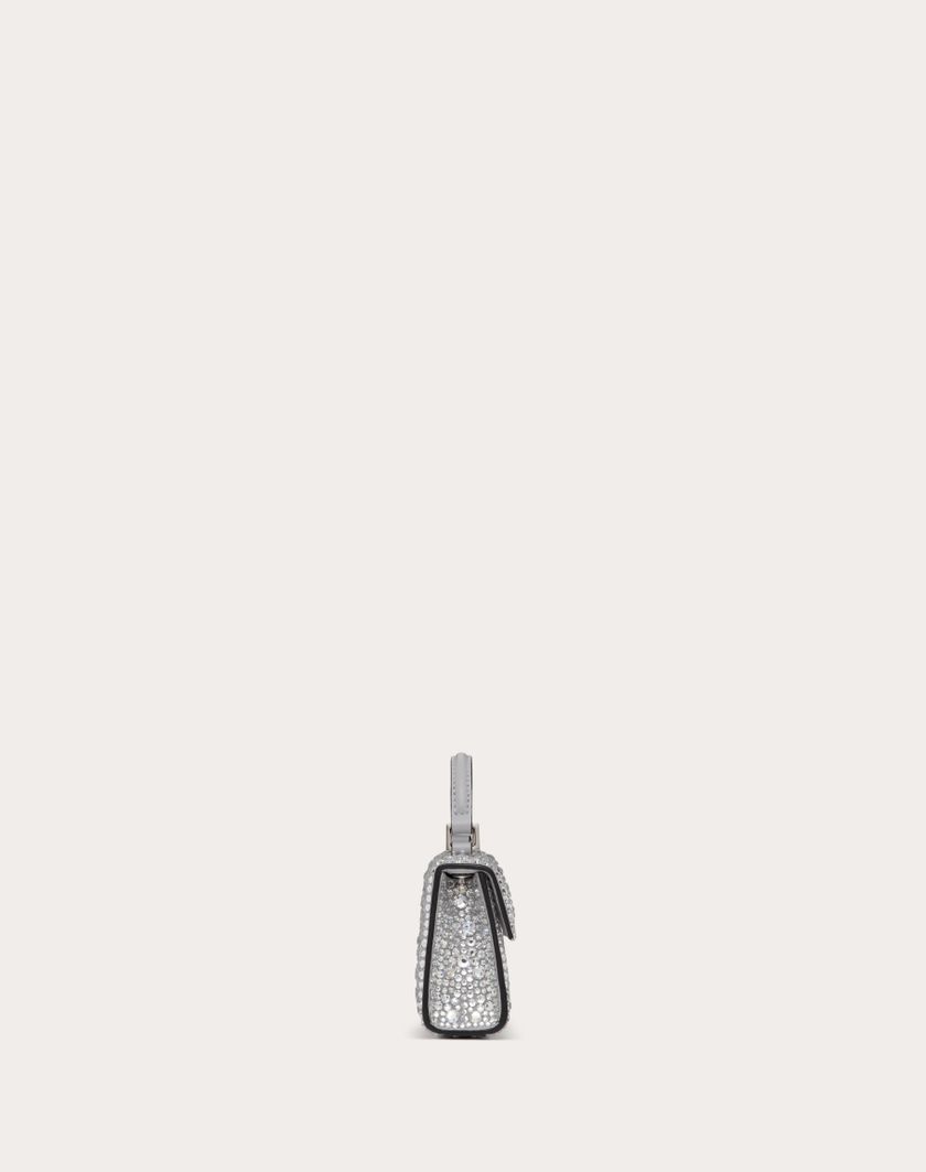 Valentino Handbags Borsa A Mano Micro Vsling Ricamata per Donna in Grigio/crystal | Valentino IT Hotsell