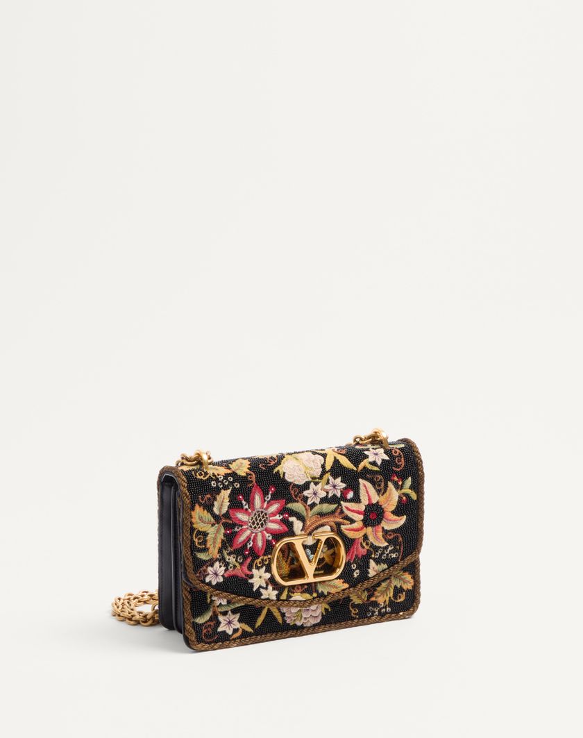 Valentino Handbags Borsa A Spalla Valentino Garavani Vain Ricamata per Donna in Multicolor/nero | Valentino IT Italy