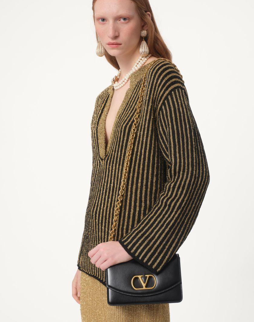 Valentino Handbags Borsa Piccola A Spalla Valentino Garavani Vain In Vitello Lucido per Donna in Nero | Valentino IT 2025