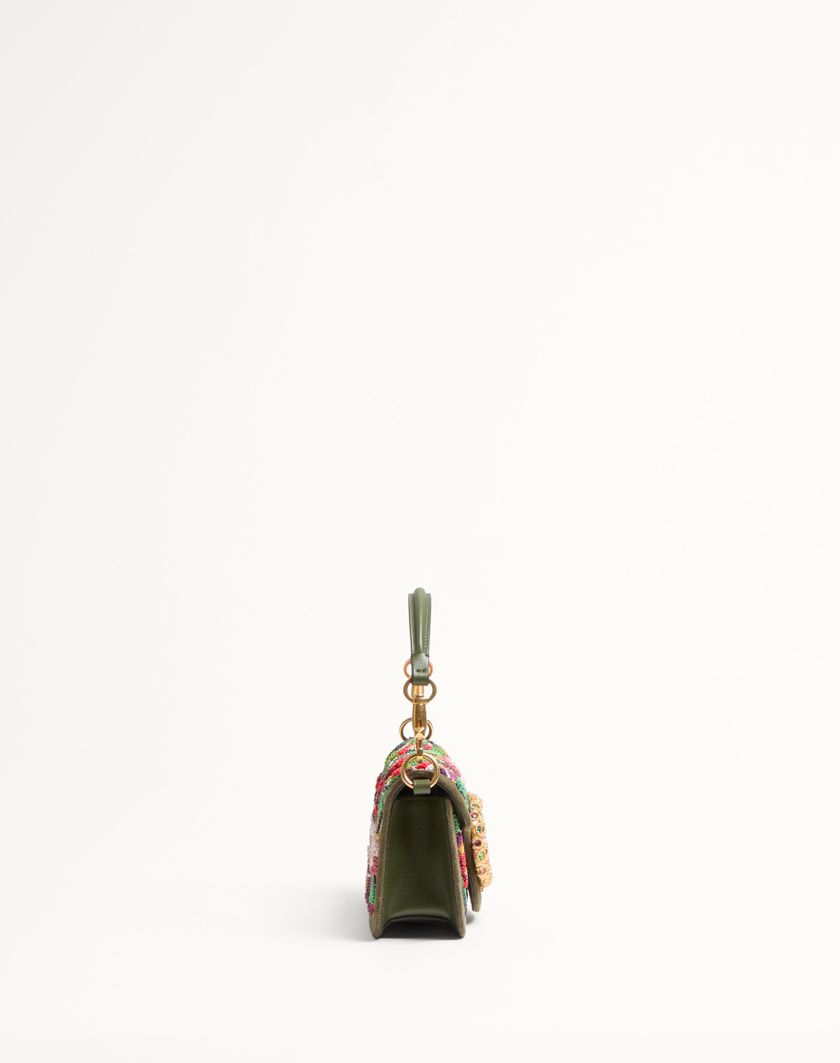 Valentino Handbags Borsa Piccola A Spalla Valentino Garavani Locò Ricamata Con Logo Gioiello per Donna in Naturale/multicolor | Valentino IT Negozi Online
