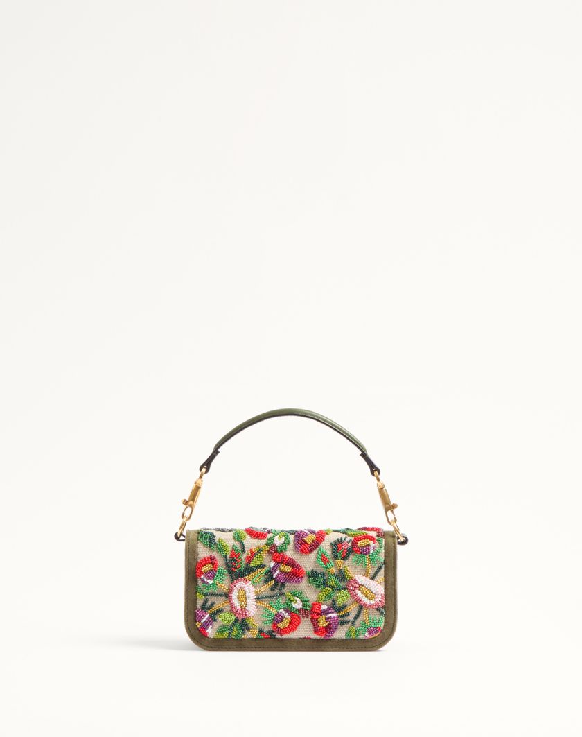Valentino Handbags Borsa Piccola A Spalla Valentino Garavani Locò Ricamata Con Logo Gioiello per Donna in Naturale/multicolor | Valentino IT Negozi Online