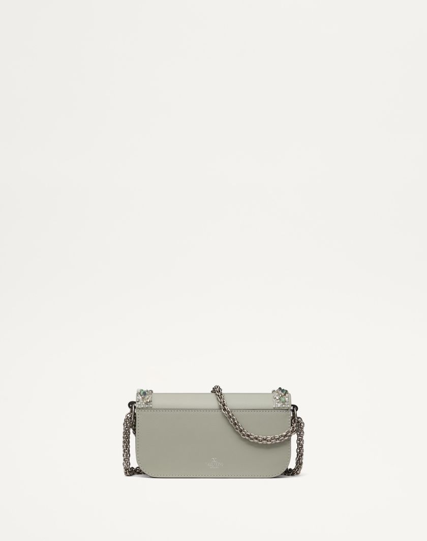Valentino Handbags Borsa Piccola A Spalla Valentino Garavani Locò Ricamata per Donna in Crystal/grigio | Valentino IT Prezzo Ridotto