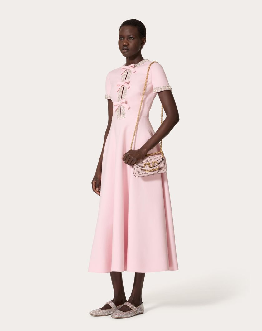 Valentino Handbags Borsa Piccola A Spalla Valentino Garavani Locò In Pelle Intrecciata per Donna in Rose Quartz | Valentino IT Offerta