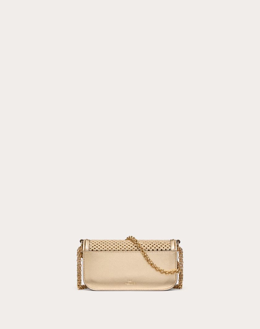 Valentino Handbags Borsa Piccola A Spalla Valentino Garavani Locò In Pelle Intrecciata Metallizzata per Donna in Oro | Valentino IT Economico